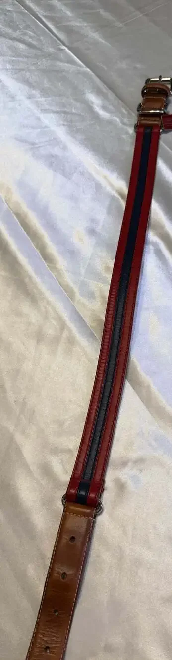 Coach Red Leather Dog Collar Size XL